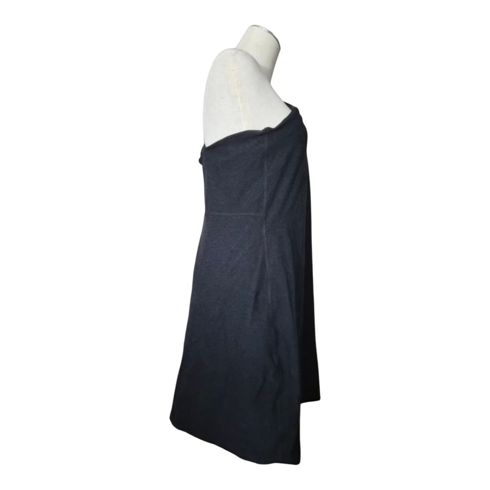 Beyond Yoga Lost Your Mind Spacedye Mini Dress XL Dark Heather Gray One Shoulder - Picture 6 of 9